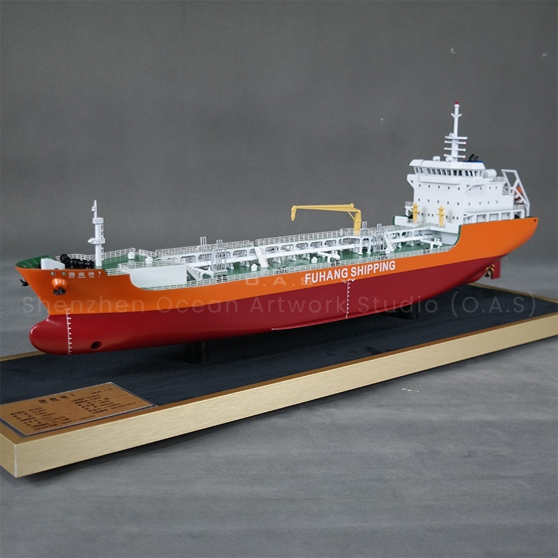 【LAC】O.A.S  Factory Boat Model Customized 65cm FUHANG SHIPPING Oil Ship Model Making Beautiful Souvenir Gift for Shipping