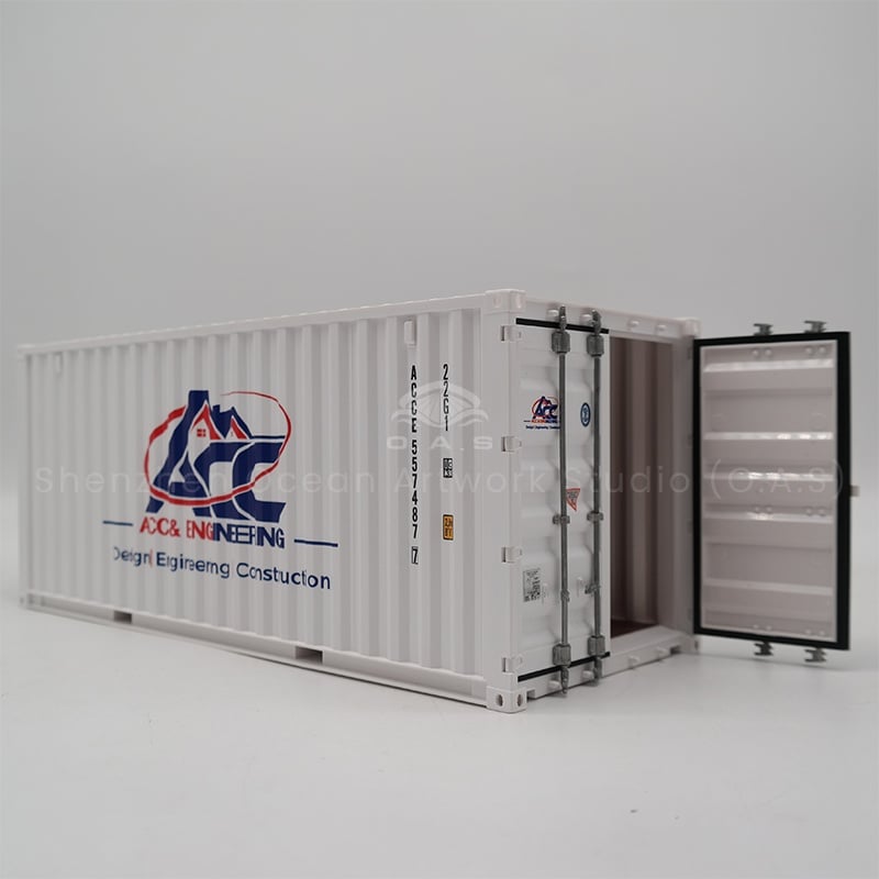 O.A.S relies on deep process precipitation to create a 1:20 shipping container model. The model restores the real container in size, material and appearance, with full texture. Support customized logo to meet the needs of shipping companies for promotion and customer gifts. We strictly control each process to ensure that the model quality is high and the customized process is easy to worry about. Amber@vesselmodel.com Tel: +86 18038048785