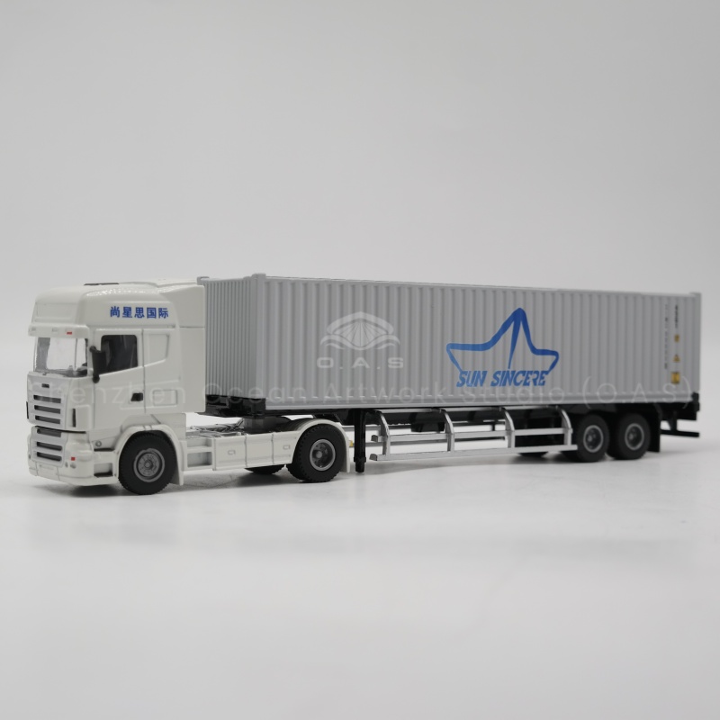 【LAC】O.A.S Container Model Factory Shipping Gift Customized 1:50 SUN Alloy Material  Container Model Truck
