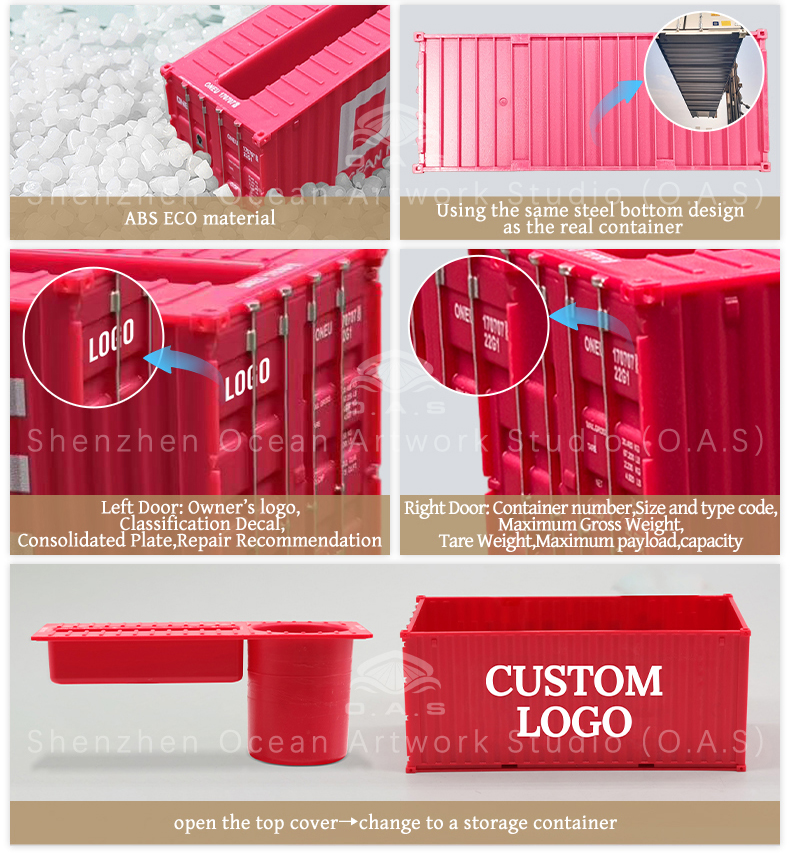 O.A.S Model Factory focuses on model making, carefully creating 1:35 EVERGREEN container model, which is cleverly designed as a practical function of pen holder and card case. The model is made of high quality materials, strong and resistant to daily bumps and bruises. The look of the EVERGREEN container is accurate, from classic colors to distinctive logos. Support logo customization, enterprises can easily integrate exclusive elements, show unique charm in business activities. Amber@vesselmodel.com Tel: +86 18038048785