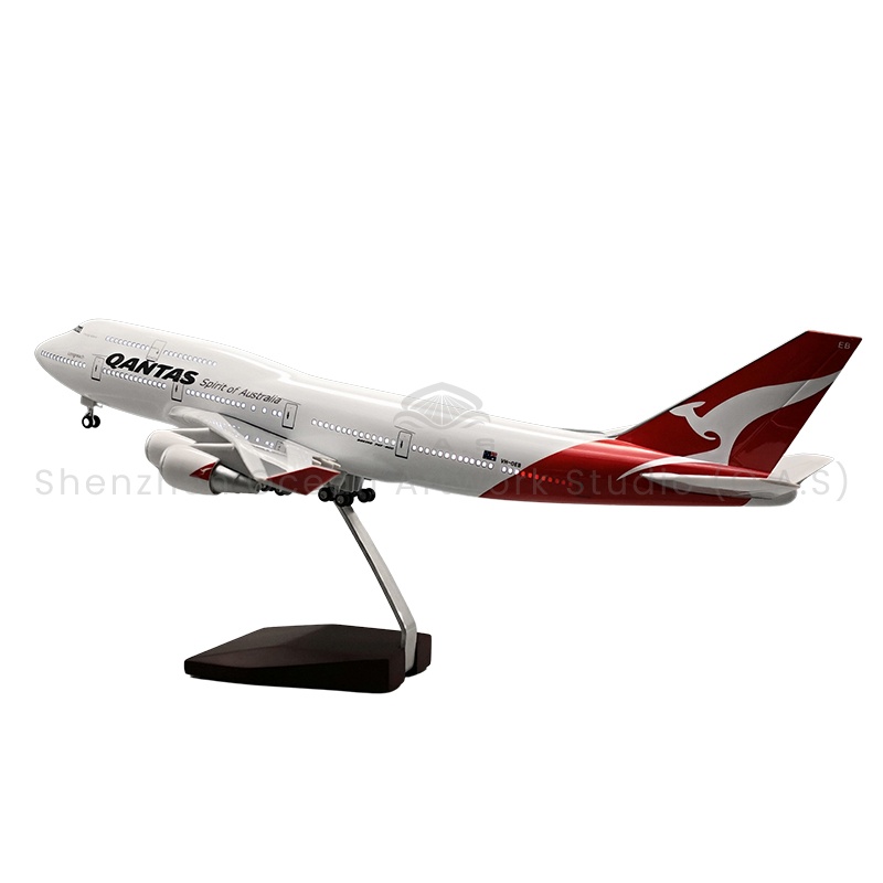 【LA】Aircraft Plane Model for Gift 1:150  Scale Model Aircrafts 747 Qantas Airways 47cm Boeing Model Airplanes
