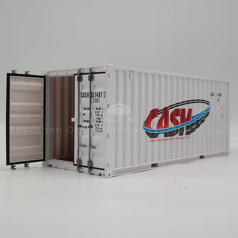 【LAC】O.A.S Factory Customized 1:20 Scale Plastic Crafts Shipping Boxes Paper and Alloy CASH Container Model for  Gifts