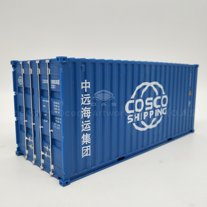 【LAC】O.A.S Container Model Factory 20GP Plastic Crafts Shipping  Scale1:35 COSCO SHIPPING Miniature Container Model
