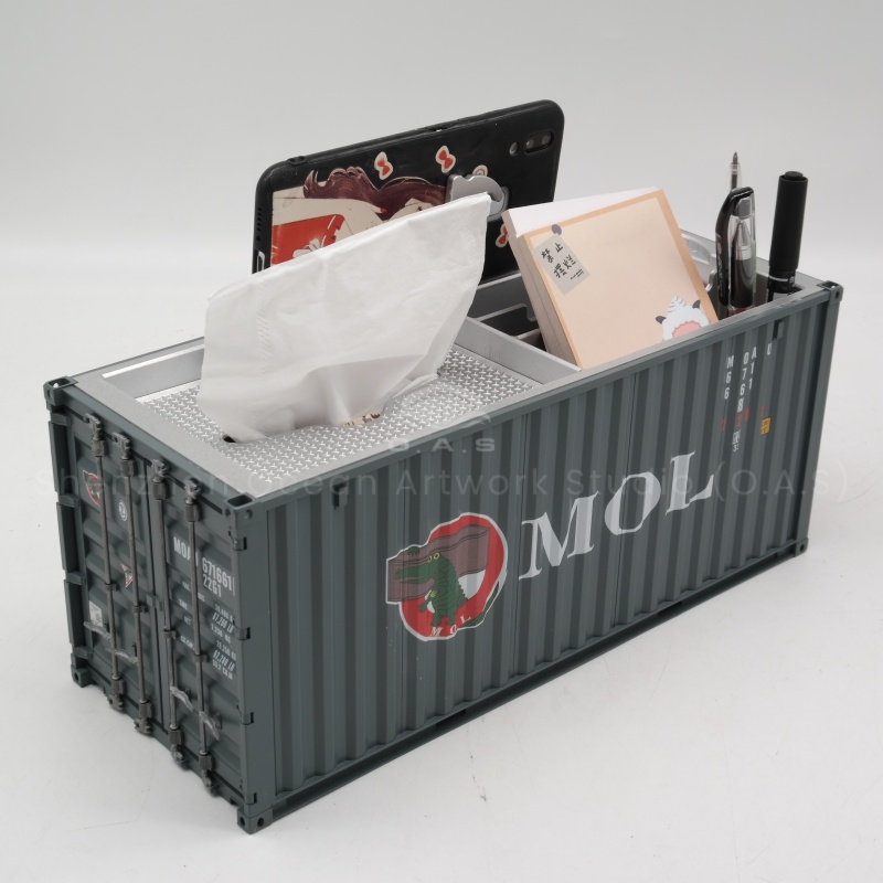 Shipping companies want to send a unique gift? O.A.S launched a 1:20MOL Marine container tissue box model, which is accurately reproduced in strict proportion, the appearance is highly restored, and the details show the quality. It is not only a practical tissue box, but also has a certain storage function. Support logo customization, easily integrate into the enterprise elements, whether business gifts or office placement, can enhance the brand image, quickly order! Amber@vesselmodel.com Tel: +86 18038048785