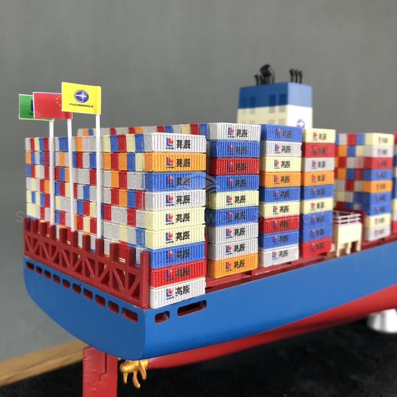 O.A.S simulation ship model factory, carefully create 65cm shipyard container ship model, focus on customized LOGO for you. This ship model as the company decoration is more suitable, realistic ship shape with customized logo, highlighting the strength of the company and unique culture. Exquisite workmanship, details, add a touch of shipping style for the office space, is an excellent choice for business display.Amber@vesselmodel.com Tel: +86 18038048785