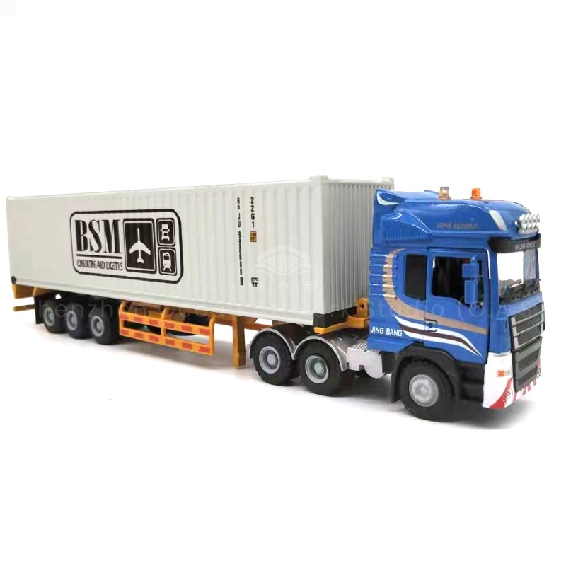 O.A.S container truck model manufacturers to create 1:50 set card model gifts for shipping companies. The model is carefully reproduced according to the real shipping collection card 1:50, from the appearance of the container to the construction of the locomotive is extremely realistic. It can integrate the exclusive logo and characteristic elements of Q enterprise into it, which is an excellent choice for shipping enterprises' business gifts and employee benefits. Amber@vesselmodel.com Tel: +86 18038048785