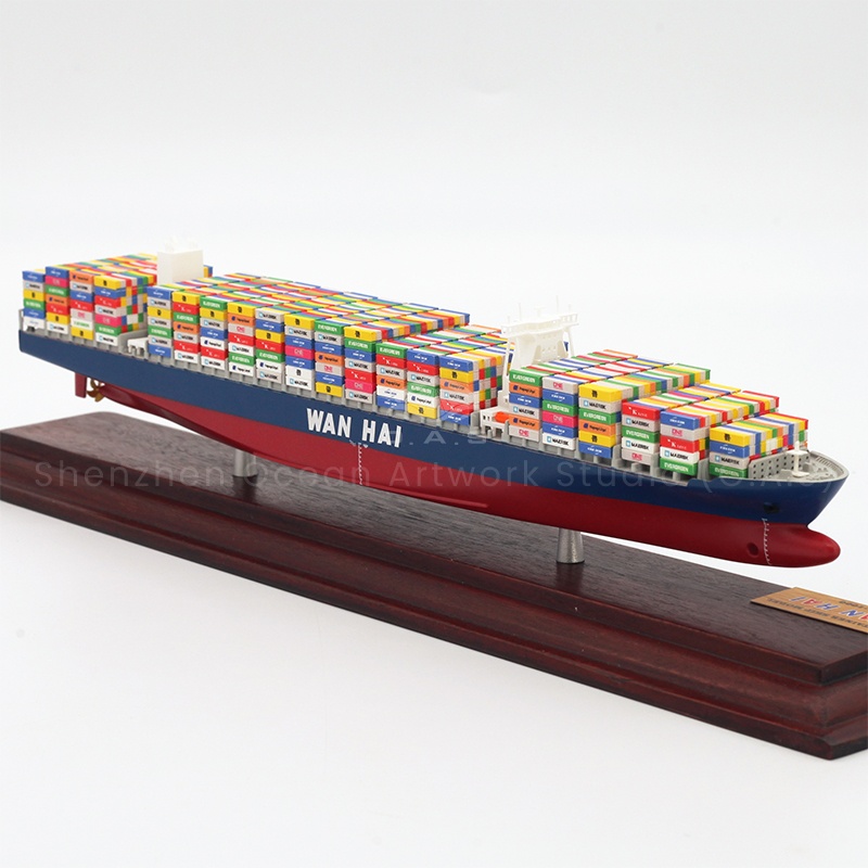 This Wan Hai container ship model produced by O.A.S is carefully created for enterprises to customize exclusive logos. It accurately restores the ship shape of Wanhai, with smooth lines and orderly container stacking. Support LOGO customization, enterprises can cleverly integrate unique logos. Placed in the office area to highlight the brand personality; Presented to customers, convey the firm determination of the company to deeply cultivate shipping and forge ahead.Amber@vesselmodel.com Tel: +86 18038048785