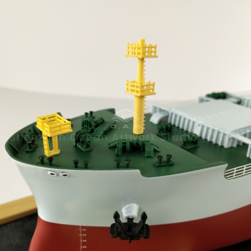 This 100CM static tanker model produced by O.A.S supports drawing customization and is built specifically for the show. According to the drawings you provide, we rely on professional technology to accurately restore the outline of the tanker's appearance, cabin layout and other details. Customized models, with realistic design and fine workmanship, become eye-catching highlights at the exhibition, helping you efficiently show the charm and professional strength of the ship.Amber@vesselmodel.com Tel: +86 18038048785