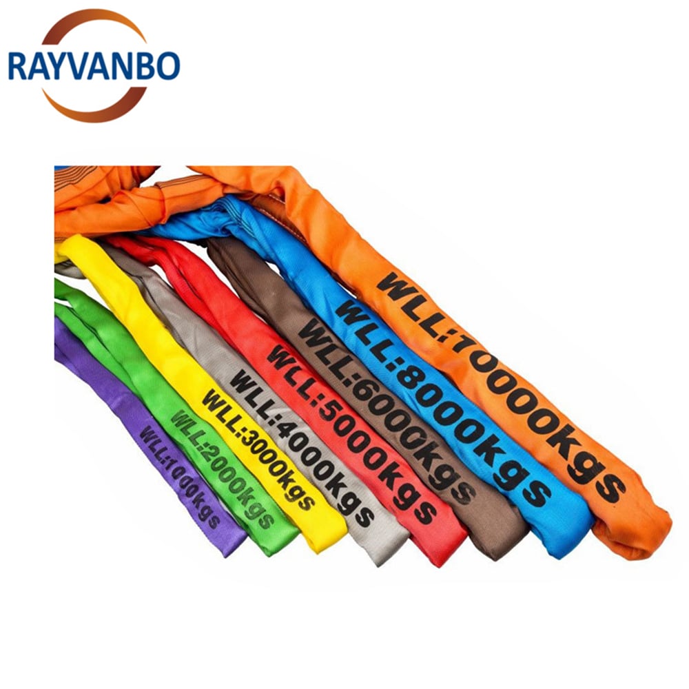 1-50ton Capacity 1-100m Customized Webbing Sling Round Sling High Strength Product for Lifting