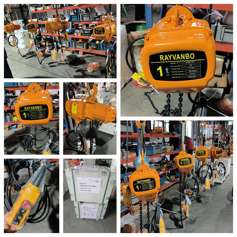 1 Ton HHBB Electric Chain Hoist Shipment Supporting Global Industrial Lifting Projects