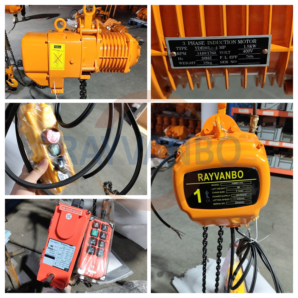 A 1-ton HHBB electric chain hoist was successfully shipped, contributing to efficient and safe lifting operations