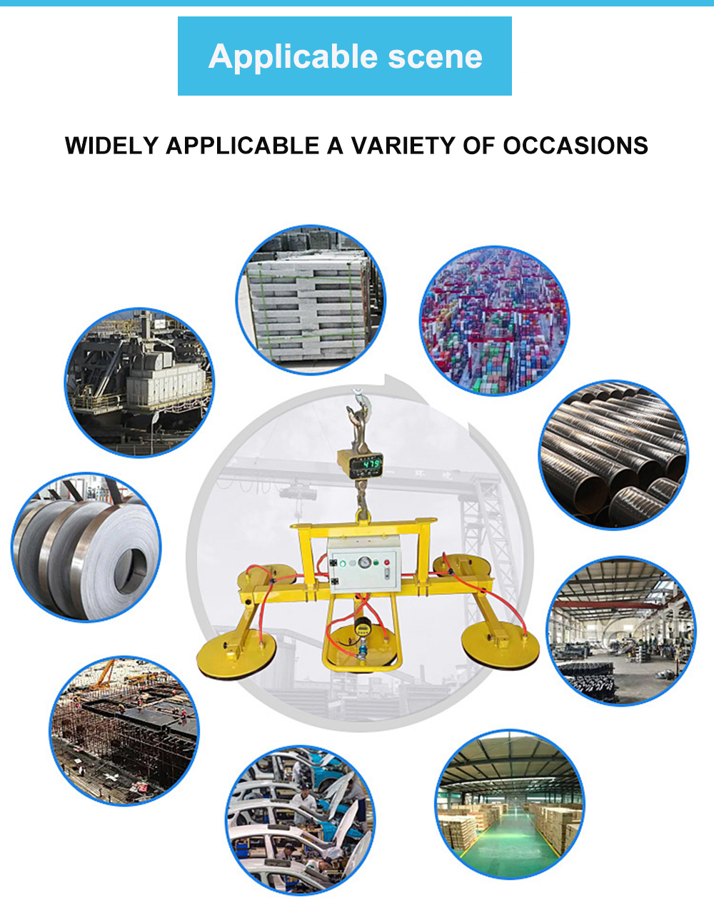 Vacuum Lifting Machines for Suction Lifting to Metal Sheet Loading Machine Electric Vacuum Glass Suction Lifter details