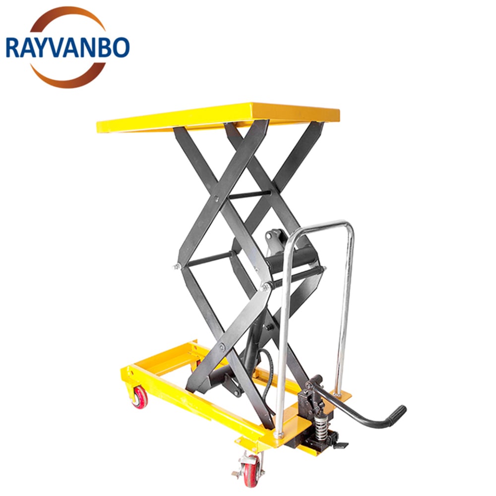 Hot Sale 150kg 300kg 500kg Capacity Handling Portable Small Manual Mechanical Scissor Lift Table