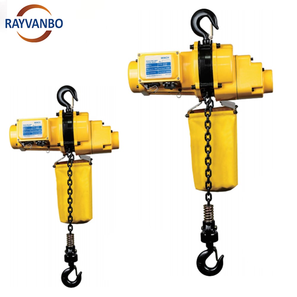 China Supplier 110v-240v Single Phase Mini Electric Lifting Chain Hoist with Hook for Workshop