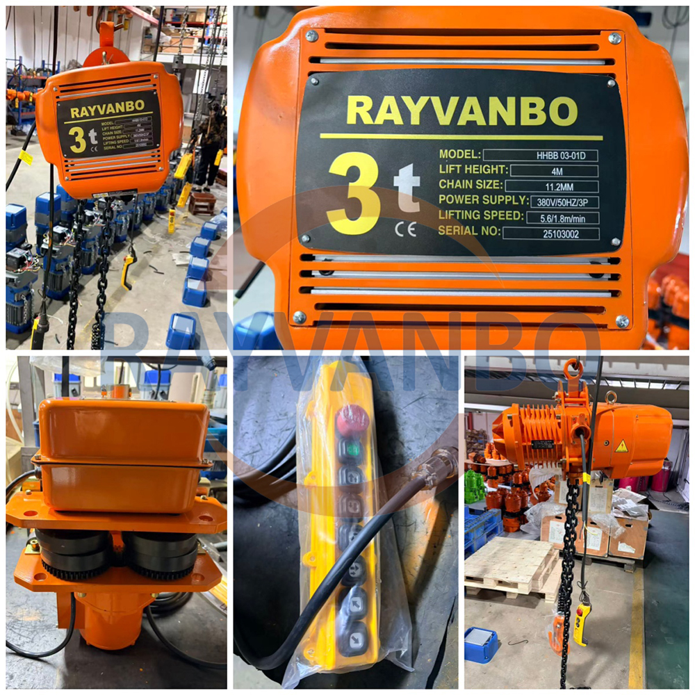 3-ton HHBB electric chain hoist was successfully delivered to a Serbian customer
