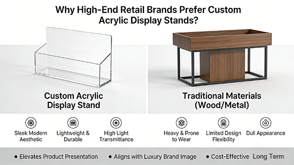 Custom Acrylic Display Stands vs. Traditional Materials: Why Are Premium Retail Brands Making the Shift?