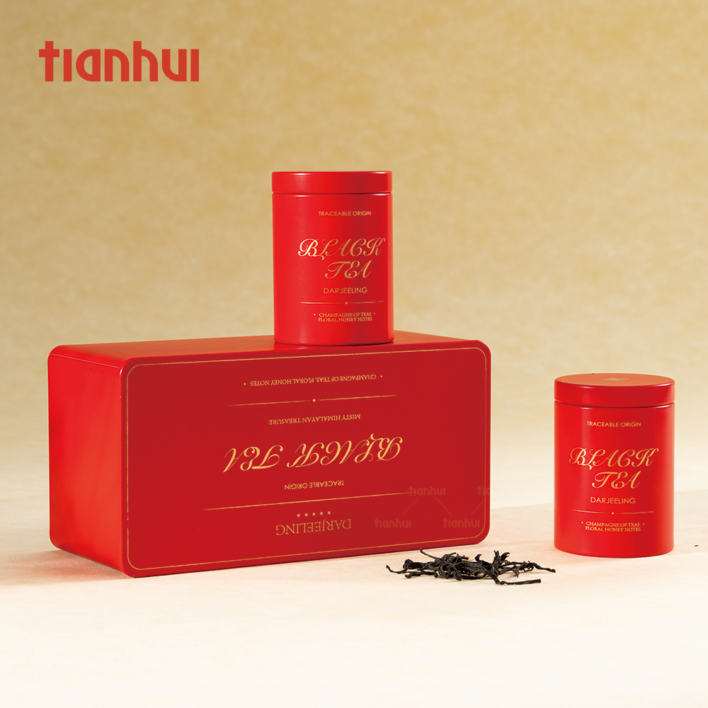 Tianhui Customized Small Tin Boxes for Herbal Tea and Health Tea Gift Set