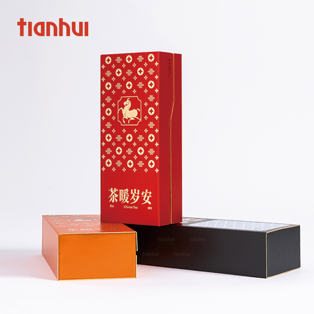 Tianhui Premium Flip-Top Lacquer Gift Box Magnetic Design Custom Printing Rigid Box