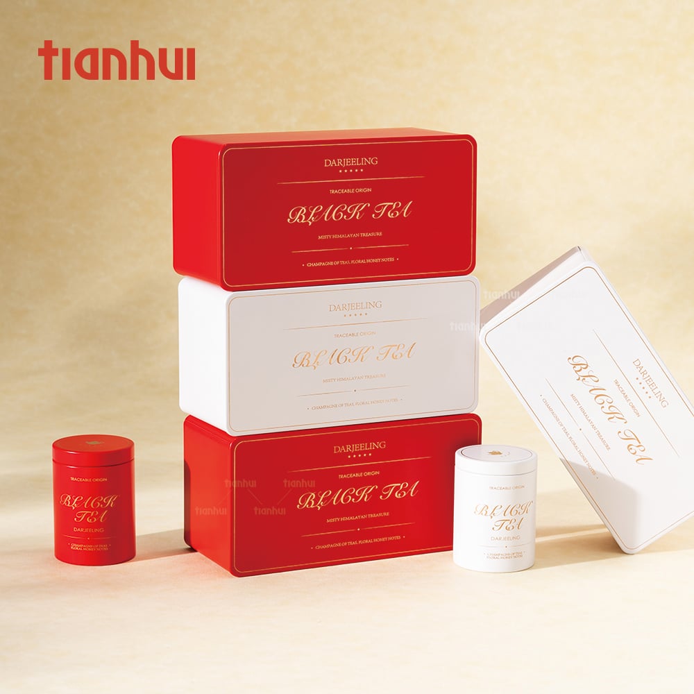 Tianhui Customized Small Tin Boxes for Herbal Tea and Health Tea Gift Set