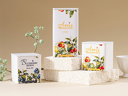 Custom Tea Packaging | Square Metal Tin Cans for Loose Tea Storage