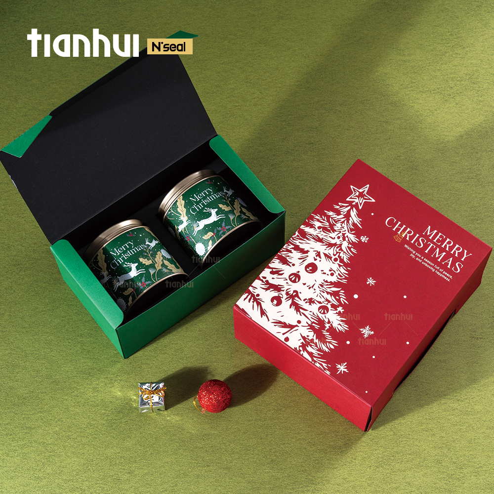 Kotak Kertas Grosir Tianhui untuk Kemasan Hadiah Liburan Natal, Dicetak Khusus