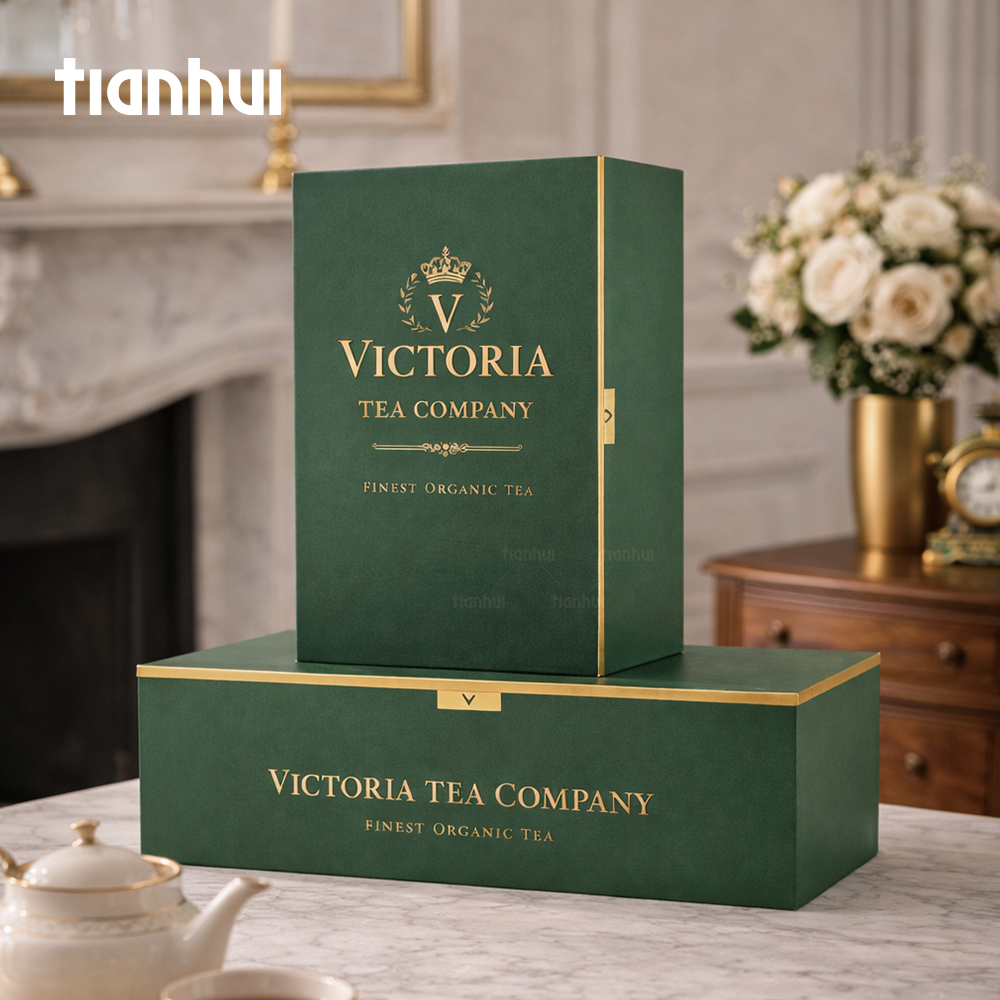 Tianhui Premium Flip-Top Lacquer Gift Box Magnetic Design Custom Printing Rigid Box