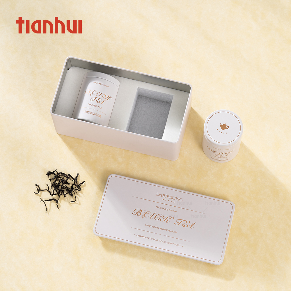 Tianhui Customized Small Tin Boxes for Herbal Tea and Health Tea Gift Set