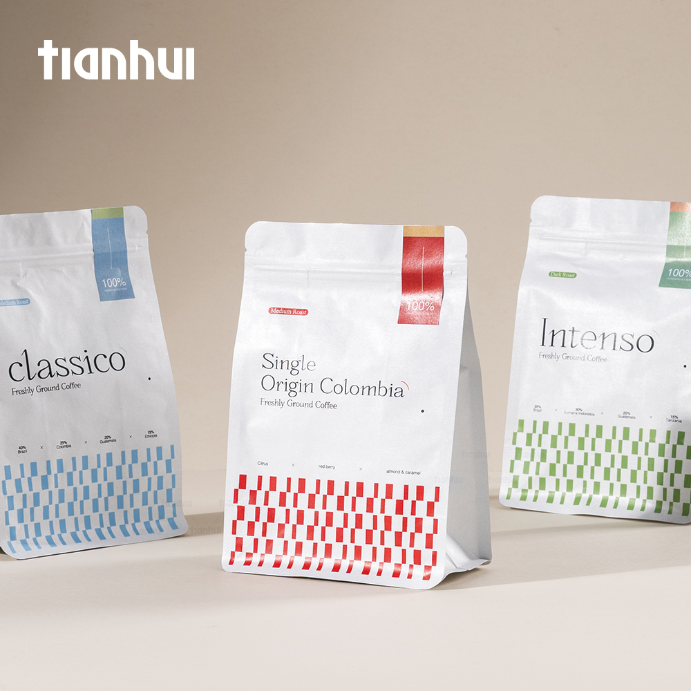 Tianhui Eco-Friendly Foldable Paper Box with Foil Pouch for Coffee Beans Gift Packaging Custom