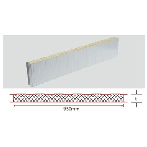 GQ Rockwool Sandwich Panels Fireproof Sandwich Wall Panel Rock wool