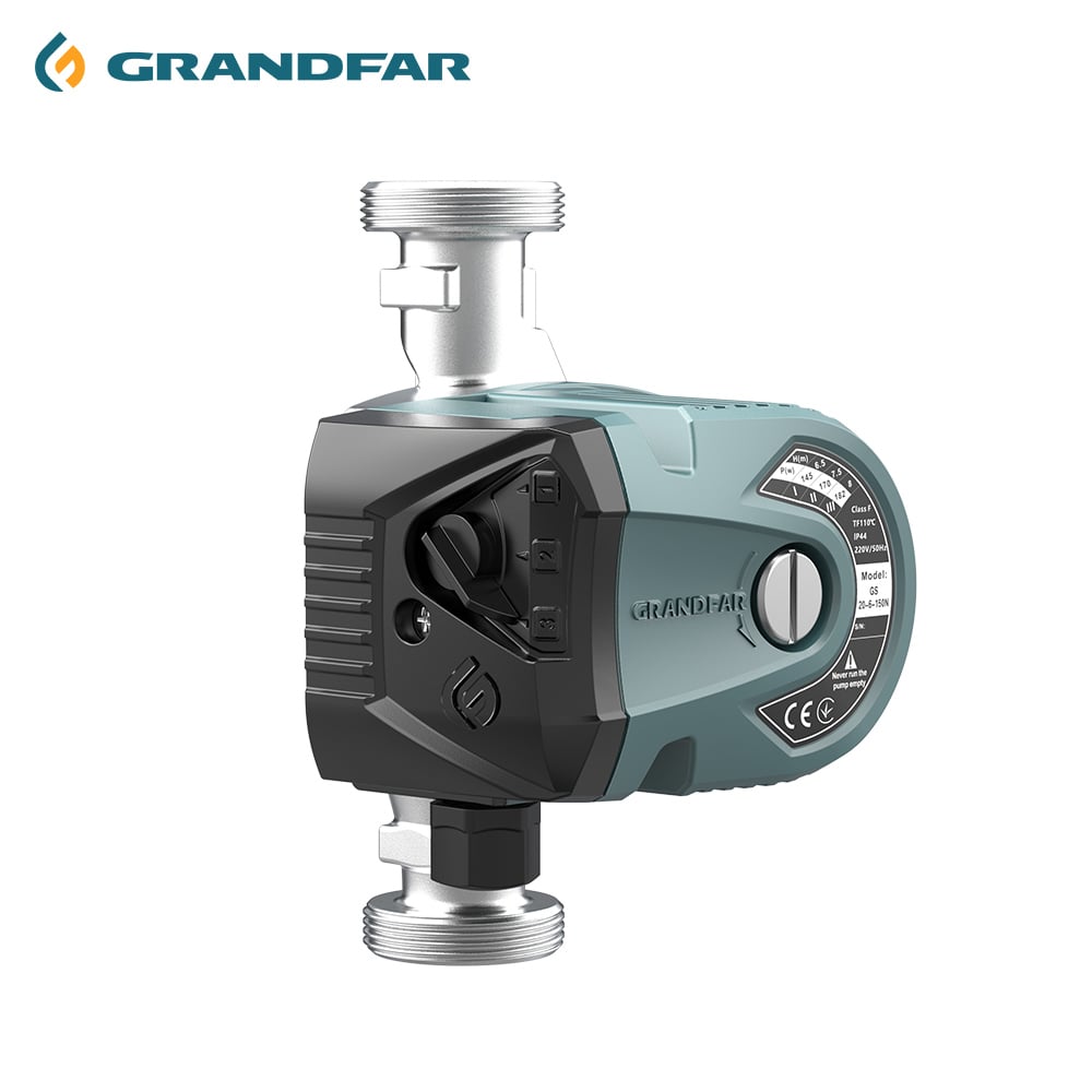 Grandfar 3m/4m/4.5m Floor Heating Pump Shielded Circulation Pump for Clean Water Hot Cold Water Circulation Pump