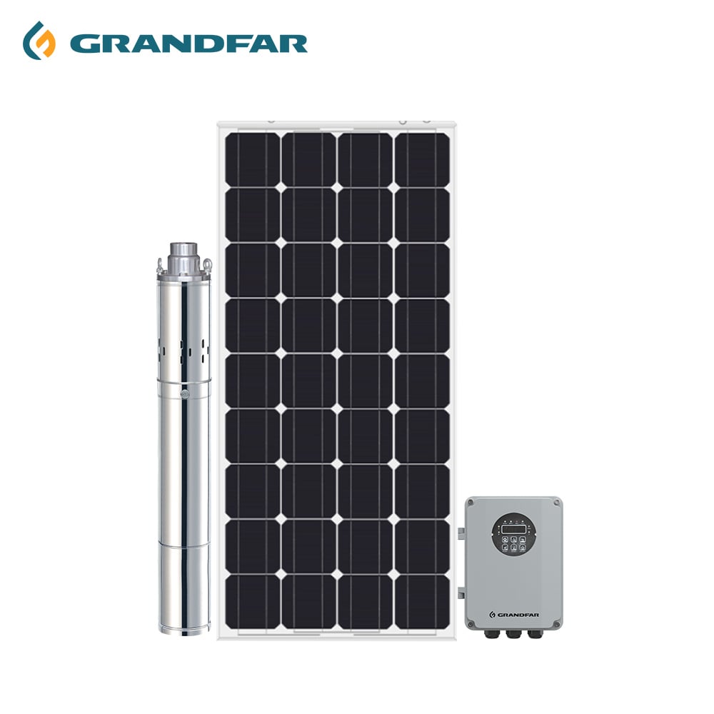 Grandfar DC48V 500W Solar Pump 109M Head Drip Irrigation Water Pump Agriculture Clean Water Solar Energy Deep Well Pump