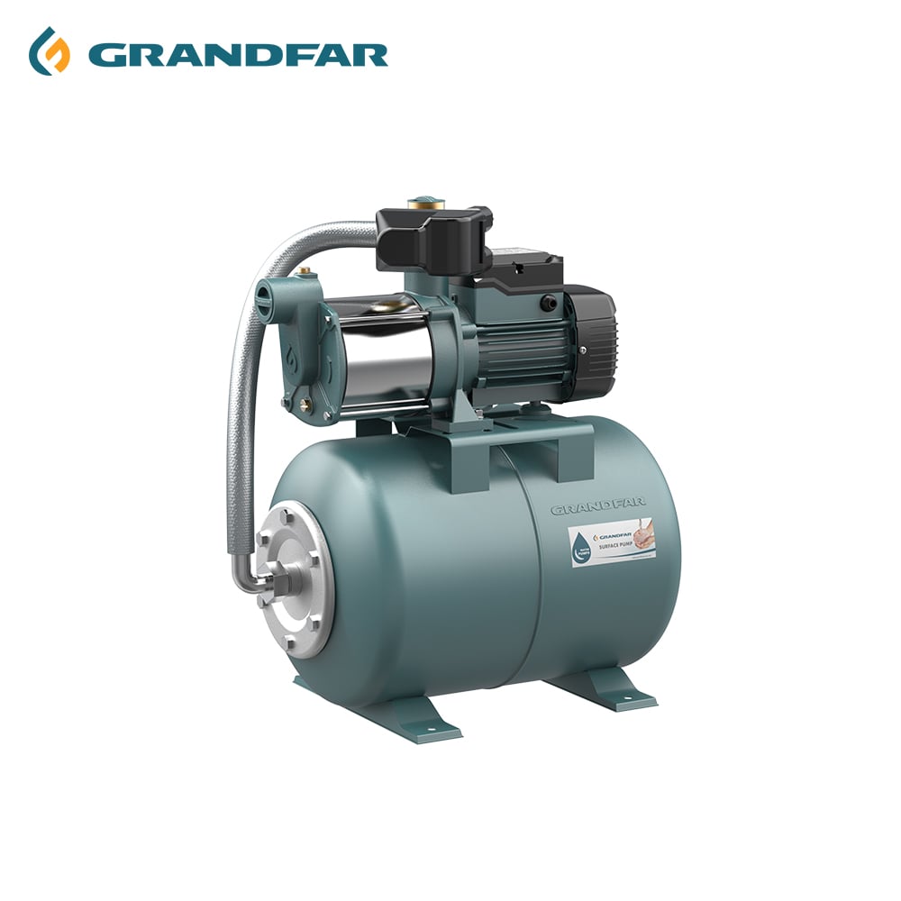 Grandfar 900W 100L/min High Pressure 24L Stainless Steel Copper Wire Motor Centrifugal Booster Jet Water Pump