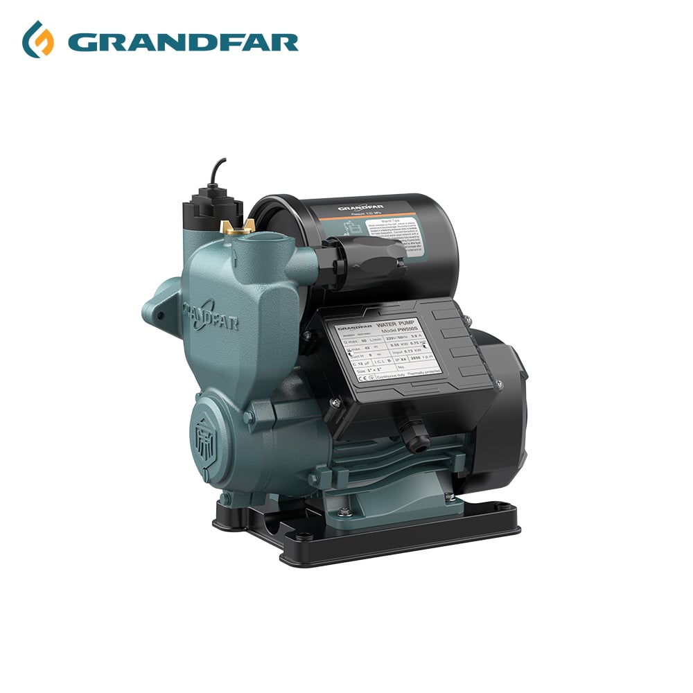 Grandfar 750W 1Hp 220V Automatic Electric Large Flow Household High Pressure Silent Self Priming Water Pump
