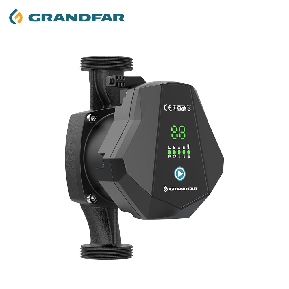 GRANDFAR Mini 0.23EEI Single Stage Centrifugal Pump Household Mini Hot Water Energy Saving Shield Circulation Water Pump