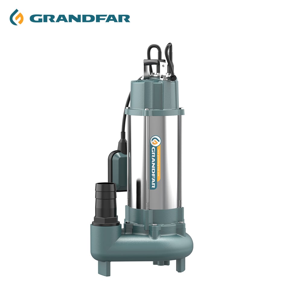 Grandfar 220V 1.8KW 2.5HP High Pressure Corrosion Resistant Electric Submersible Sewage & Clean Water Pump Copper Wire Motor