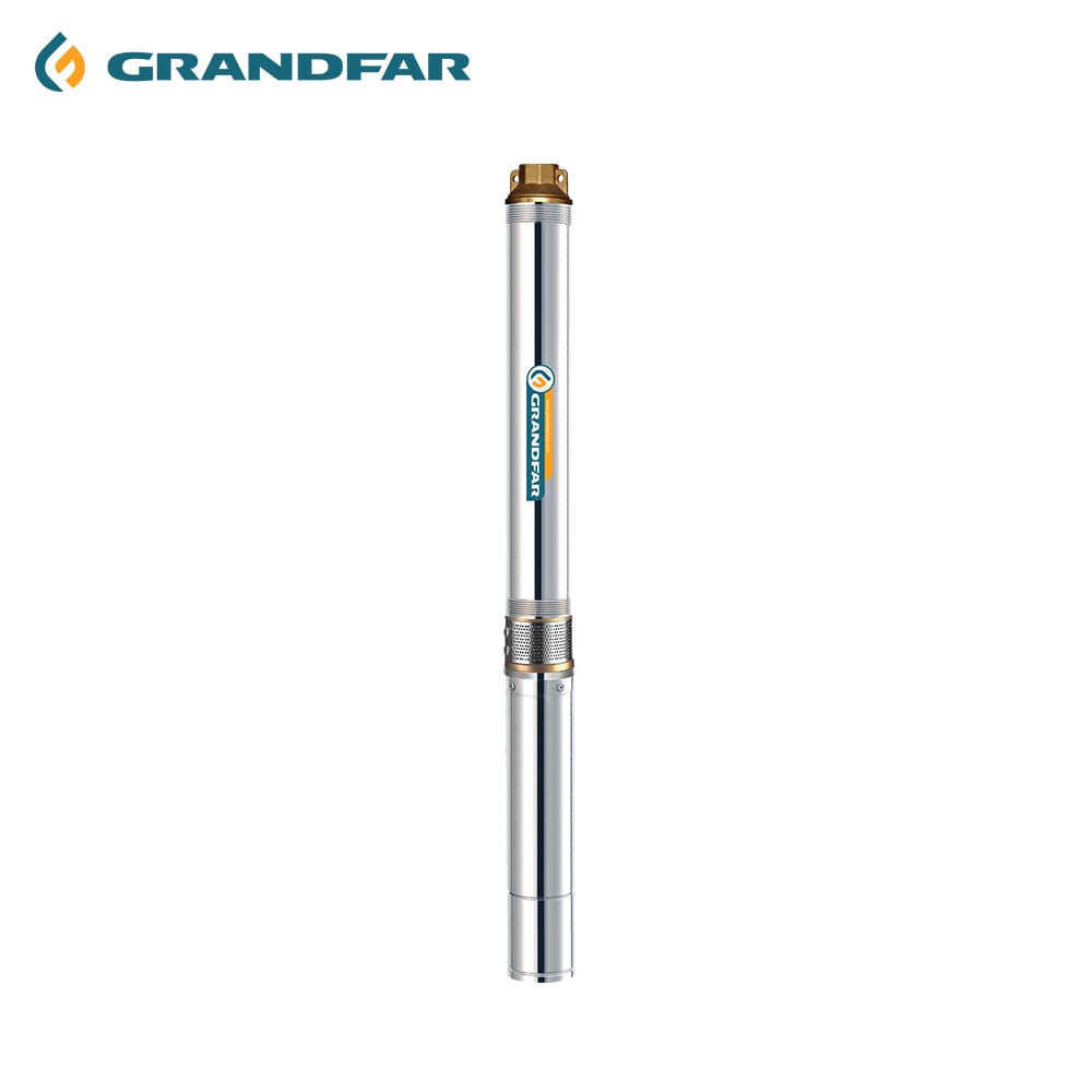 Grandfar 220V 3.5 Inch 370W 0.5HP Stainless Steel OEM Agricultural Irrigation Electric Deep Well Water Submersible Pump