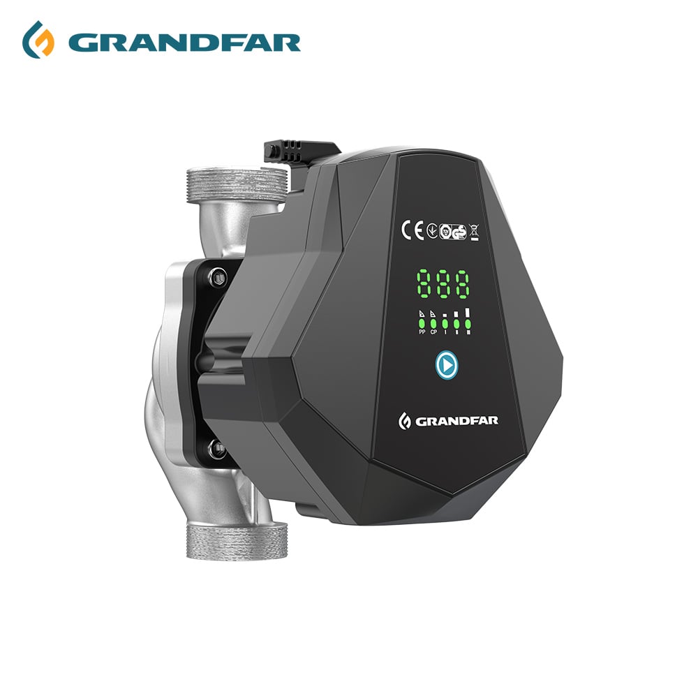 Grandfar 175L/min Stainless High Pressure Pump Electric High Flow Automatic Frequency Silent Hot Water Circulation Pump