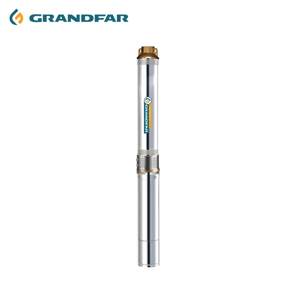 Grandfar 1.1KW 1.5HP OEM Deep Well Pump High Pressure Stainless Steel Electric Motor Borehole Submersible Deep Well Pump
