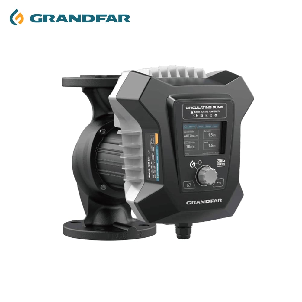 GRANDFAR 2025 Intelligent Variable Frequency Circulating Pump 0.5HP European Standard Energy-Saving Hot Water Circulator Pump