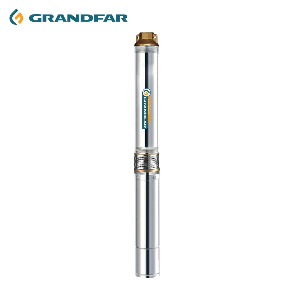 Grandfar 3.5 Inch Stainless Steel Deep Well Submersible Pump 370w Multi-stage High Pressure Pump for Agriculture Farm