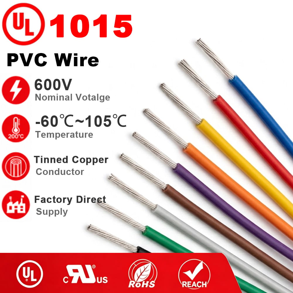 ລວມເຊື່ອມໄຟ PVC ມາດຕະຖານ UL1015, 600V, 105°C | ລວມເຊື່ອມໄຟທີ່ມີຄວາມຍືດຫຍຸ່ນສູງ ແລະ ມີເຄືອບ PVC