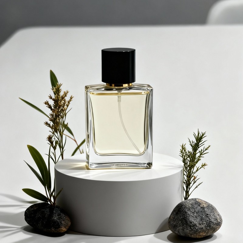 Exquisitas botellas de perfume de lujo con textura de alta gama y valor artístico