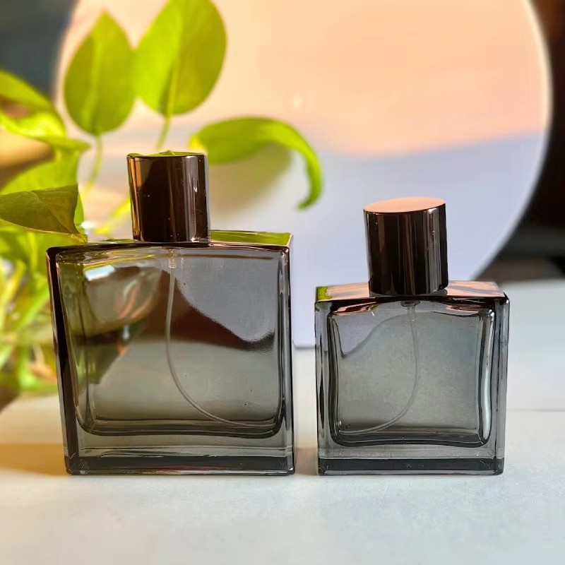 Clear Gray 50 and 100 ml Perfume Bottles Quality China Guangzhou Glass Perfume Bottle for Men