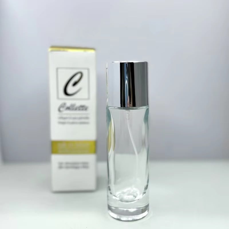 Why is glass the optimal material for empty glass perfume bottles?