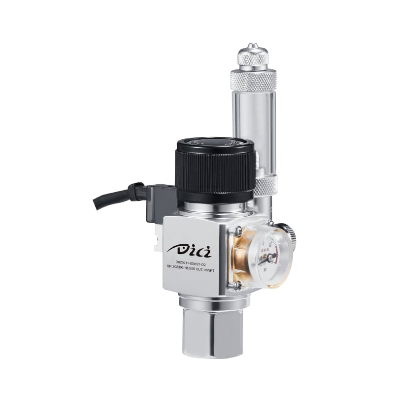 Professional Plant Aquarium CO2 Regulator with DC Solenoid Valve and Integrated Bubble Counter