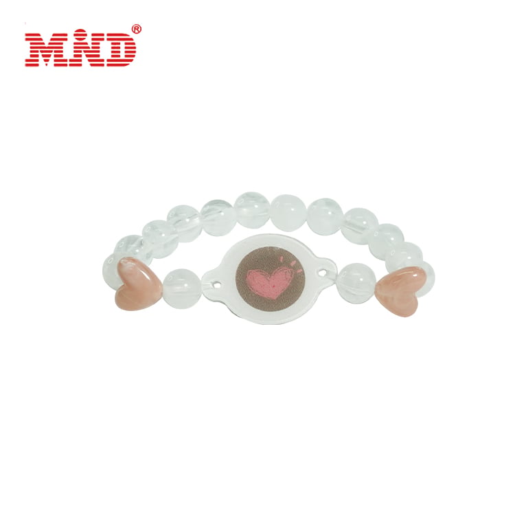 MW9A01-6 Waterproof Acrylic Adjustable Bead NFC RFID Wristband 