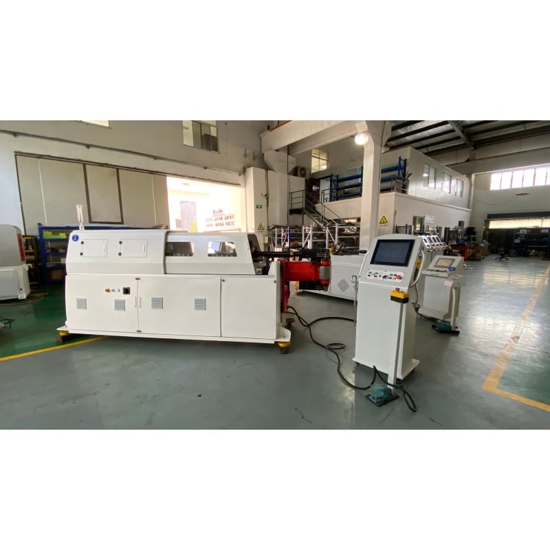360-degree rotating machine for headrest and anti-roll bar stabiliser sway bar