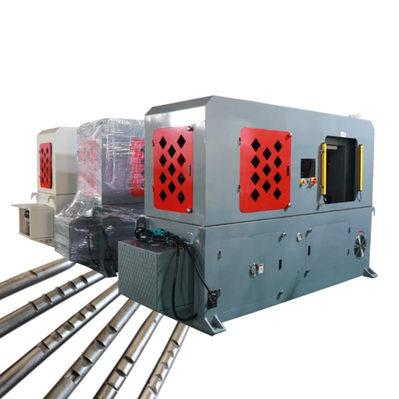 Head restraint notching/broached rolled/press in