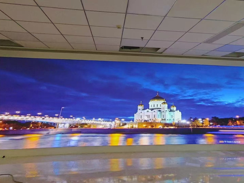 Indoor P1.25 COB Display for Airport in Eastern Europe