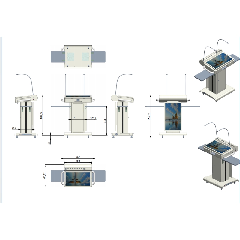 23.8 + 27 Intelligent Elevating Lecture Platform